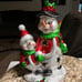 Mark Roberts Glazed Snowmen Candle Holder Figurine