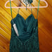 NWT Forest Green PromGirl Dress With Sequin Pattern