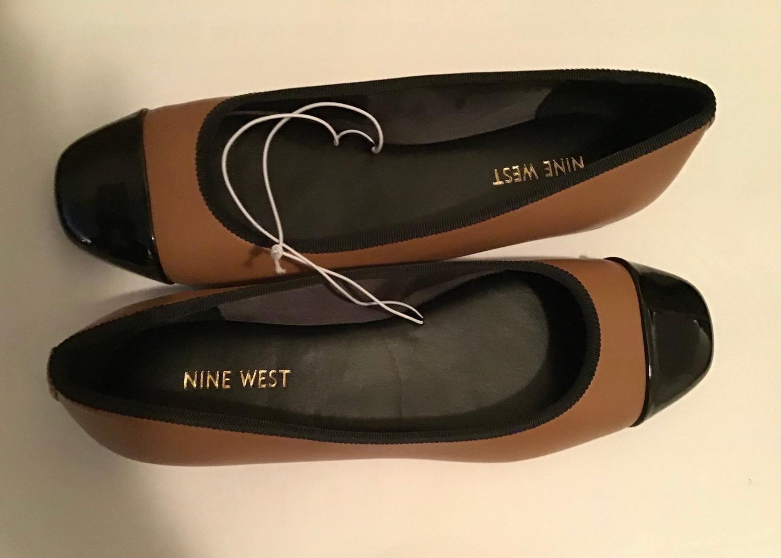 Nine West Ollin Ballet Flat Womens Size 9 in Brown/Black NEW
