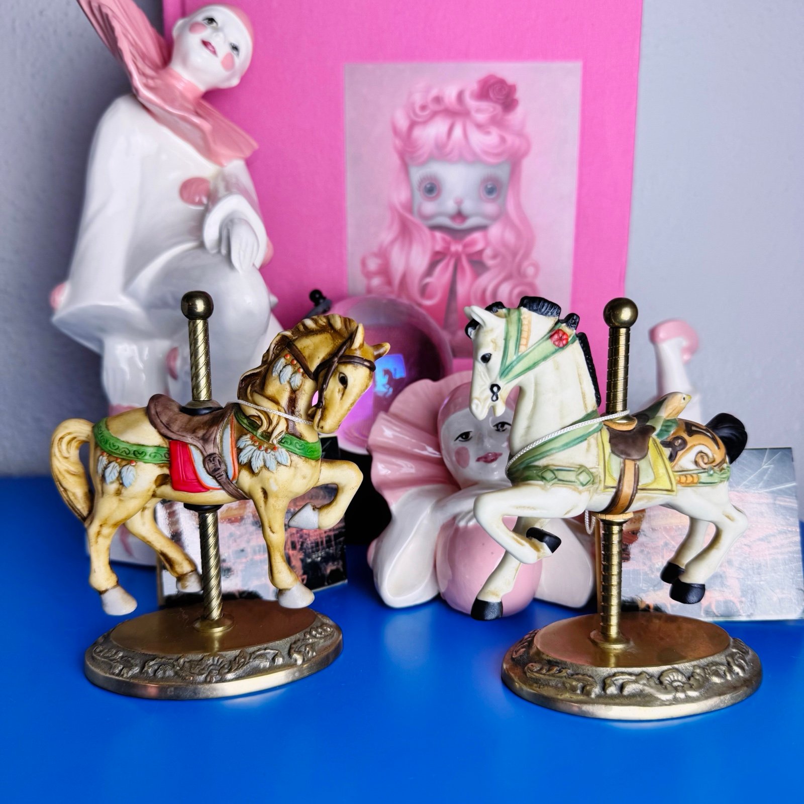 Vintage Carousel Horse Figurines Set of 2 with Original Tags – Willitts Design