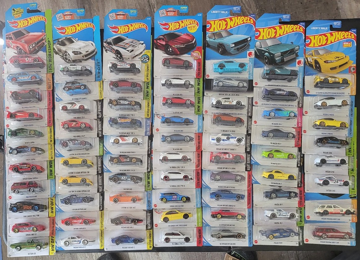 Hot Wheels mega jdm lot of 67