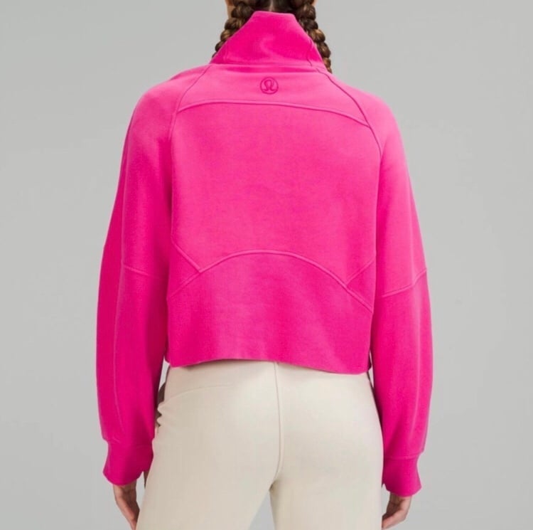 Lululemon Scuba Oversized Funnel Neck Half Zip Sonic Pink M/L