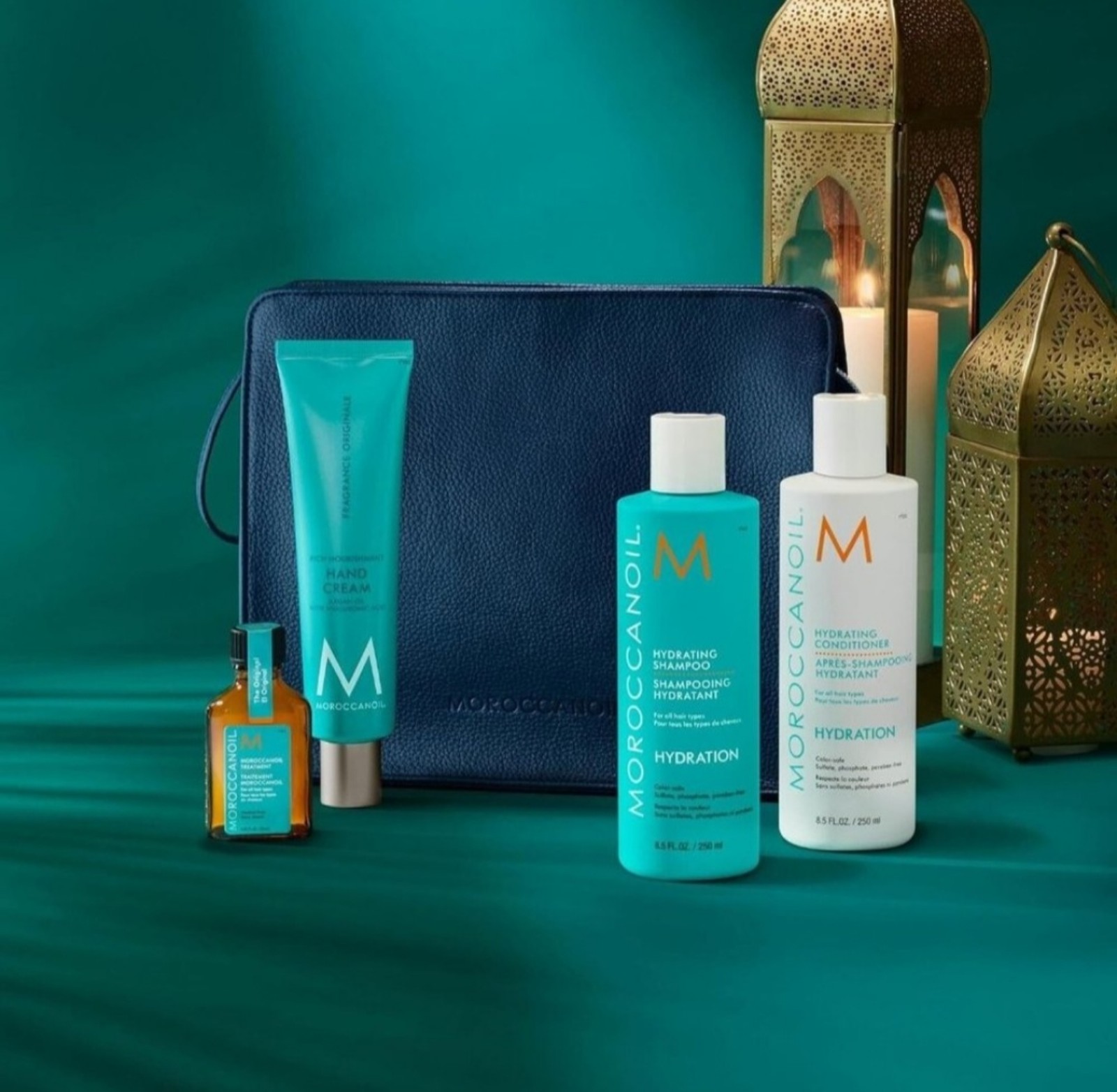 Moroccanoil Luminous Wonders Hydration Gift Set Shampoo Conditioner Oil & Cream