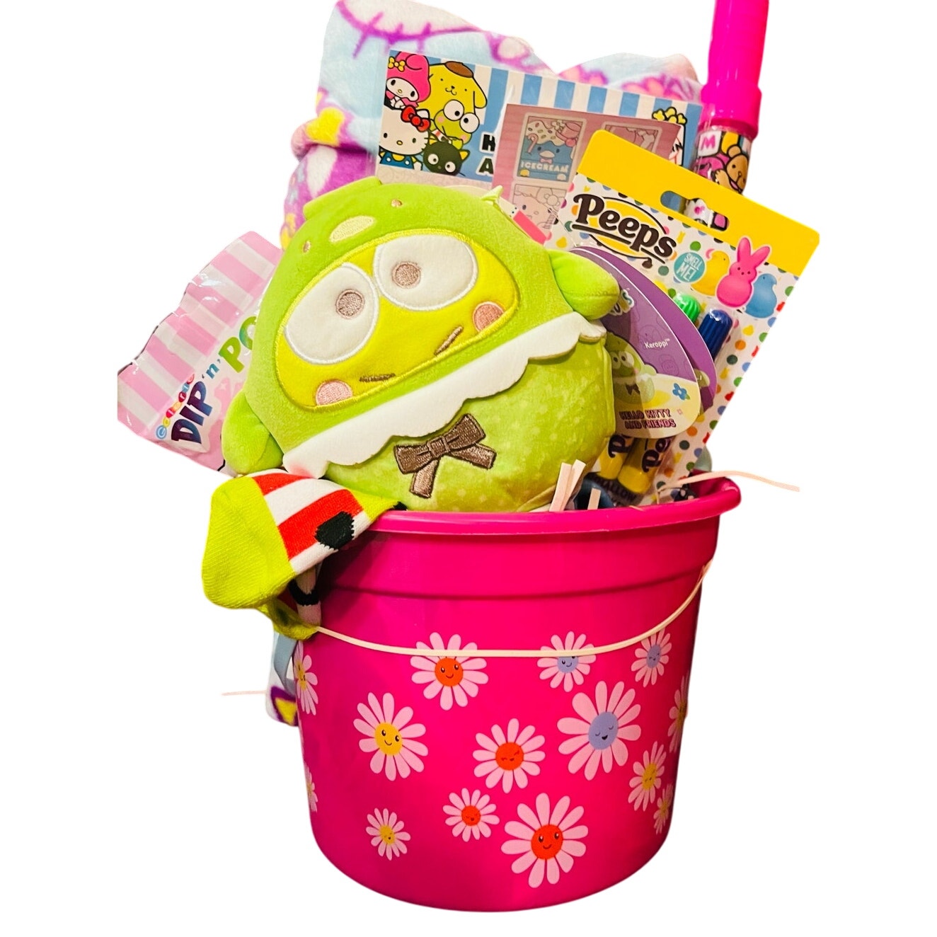 Hello kitty and friends Easter bundle 50 x 70 throw with Keroppi Squishmallows