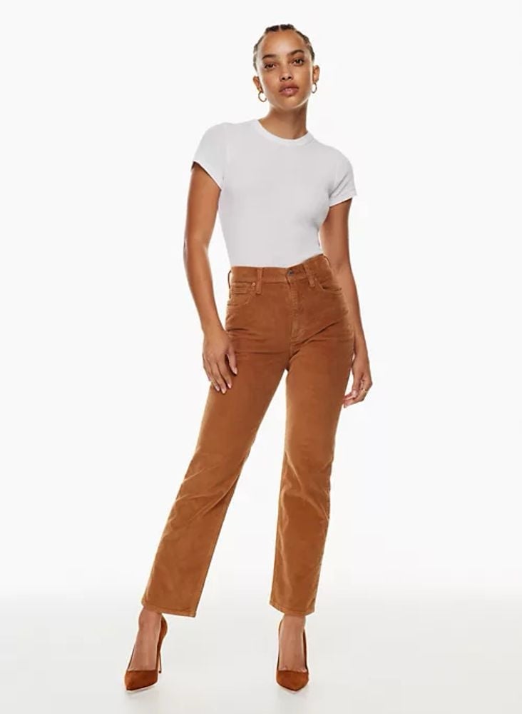 NWOT Arlo High Rise Straight corduroy pant