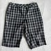 EP Pro Wen’s Black, Beige & White Plaid Bermuda Golf Shorts