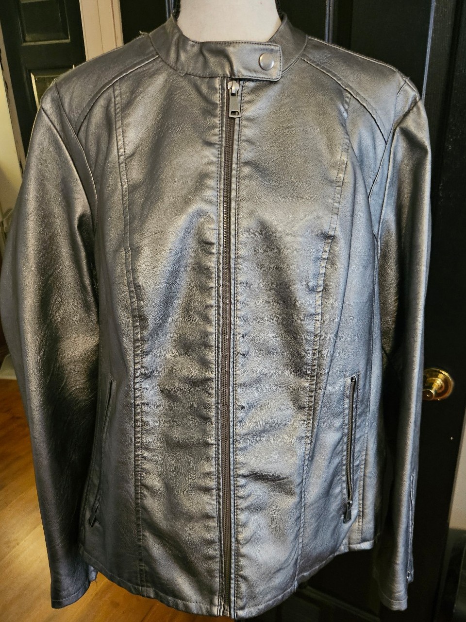 Faux leather jacket