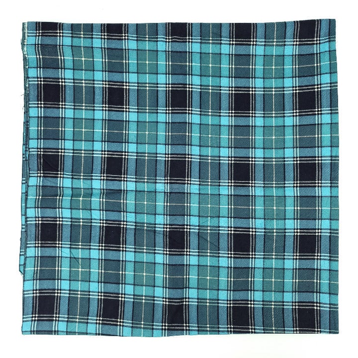 Vintage Plaid Flannel Fabric 2.27 Yards