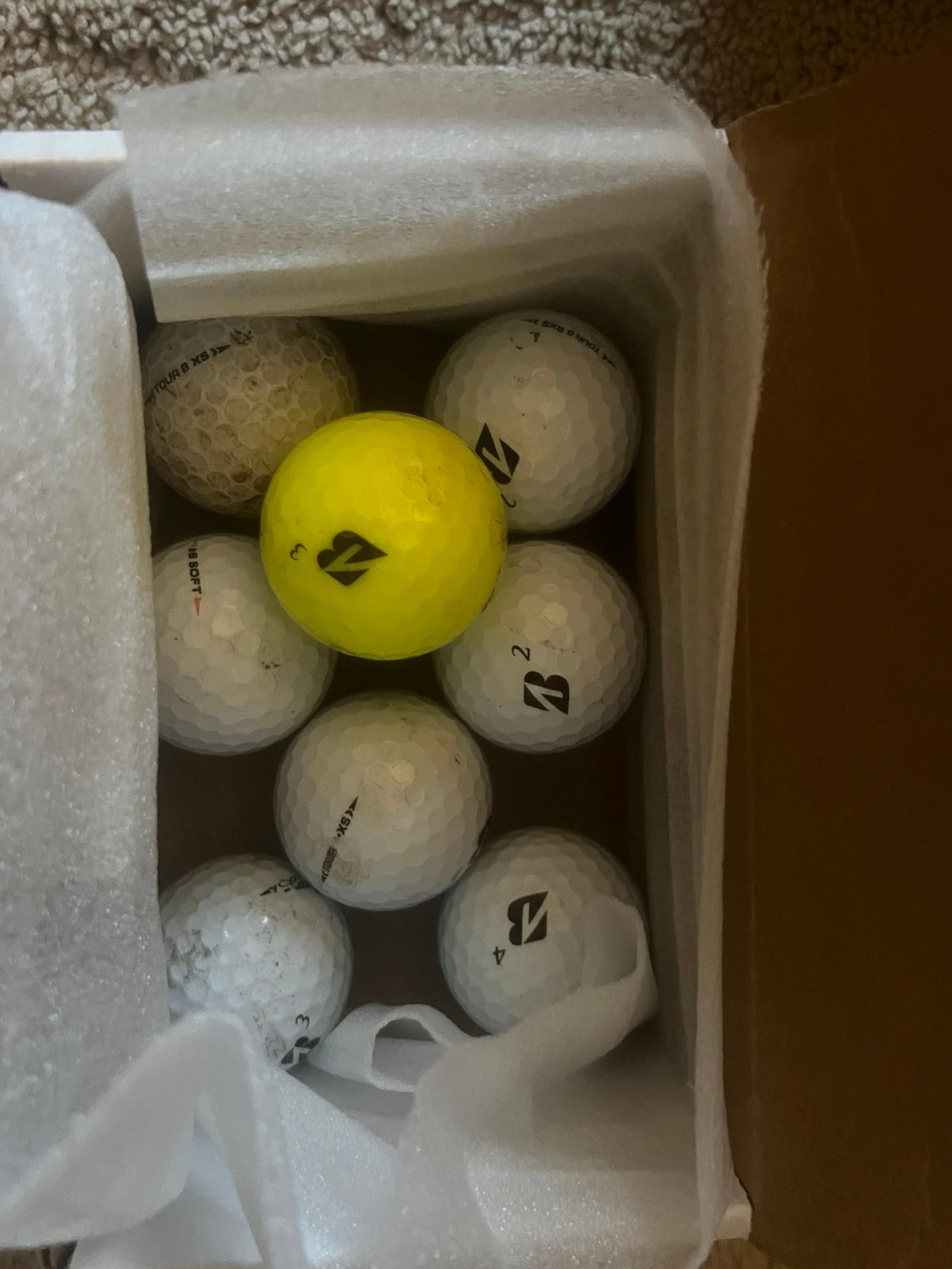 Bridgestone white golf balls
