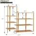 Bamboo 8-Tier Vertical Double Row Shoe Rack - Shoes Storage Organizer