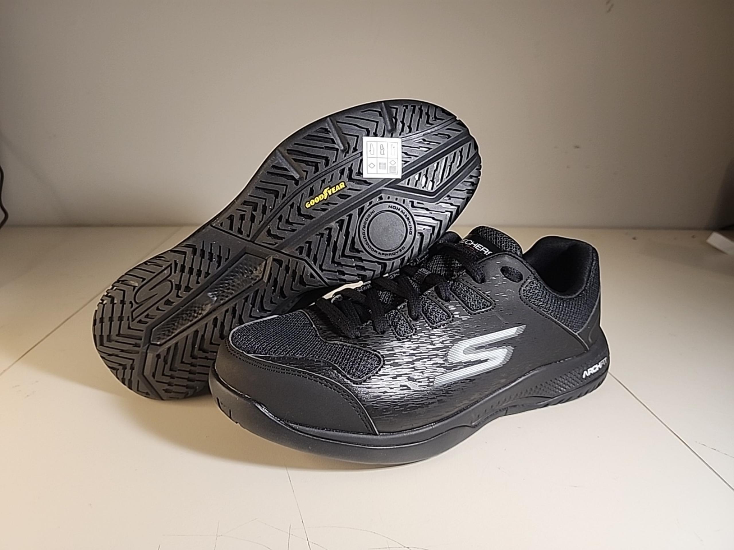Skechers Archfit Viper Court Smash Men Pickleball Shoes Sneakers sz 8 Black
