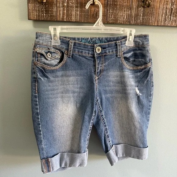 Denim Stretch Shorts