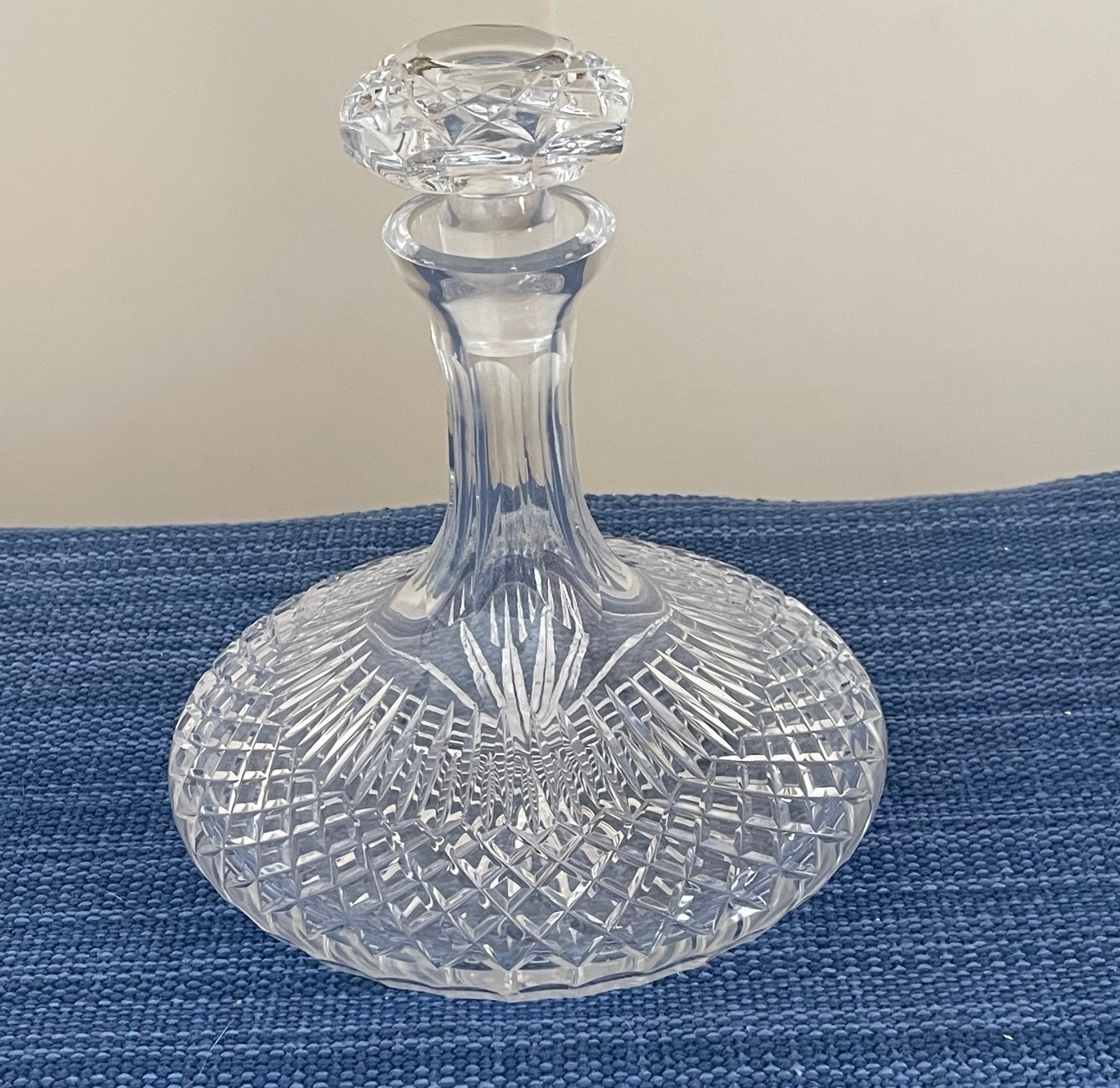 Stunning!! Vintage Crystal Galway Hand Cut Irish Ship Decanter w/Stopper