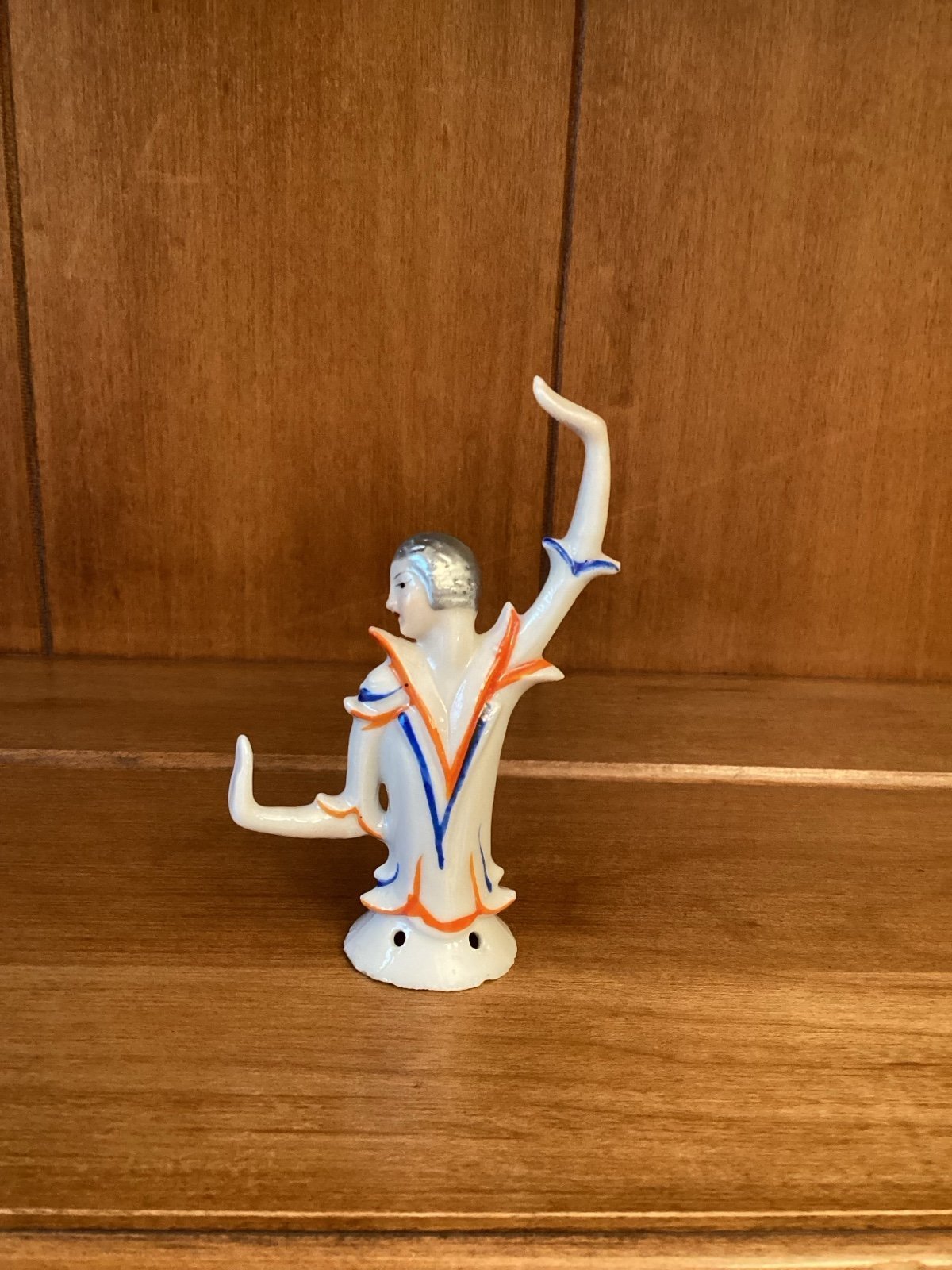 FINAL DISCOUNT Rare Unique Vintage Art Deco / Flapper Girl Half Doll Lady Vanity