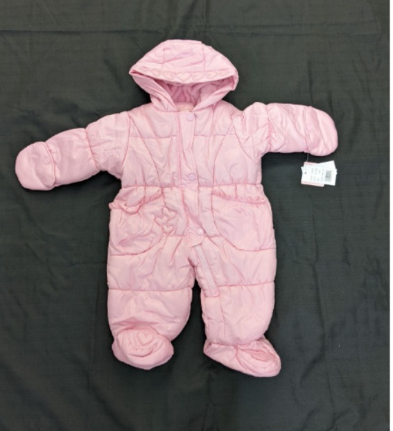 NWT London Fog Baby Girl Pink Winter One Piece Snowsuit 6-9 months