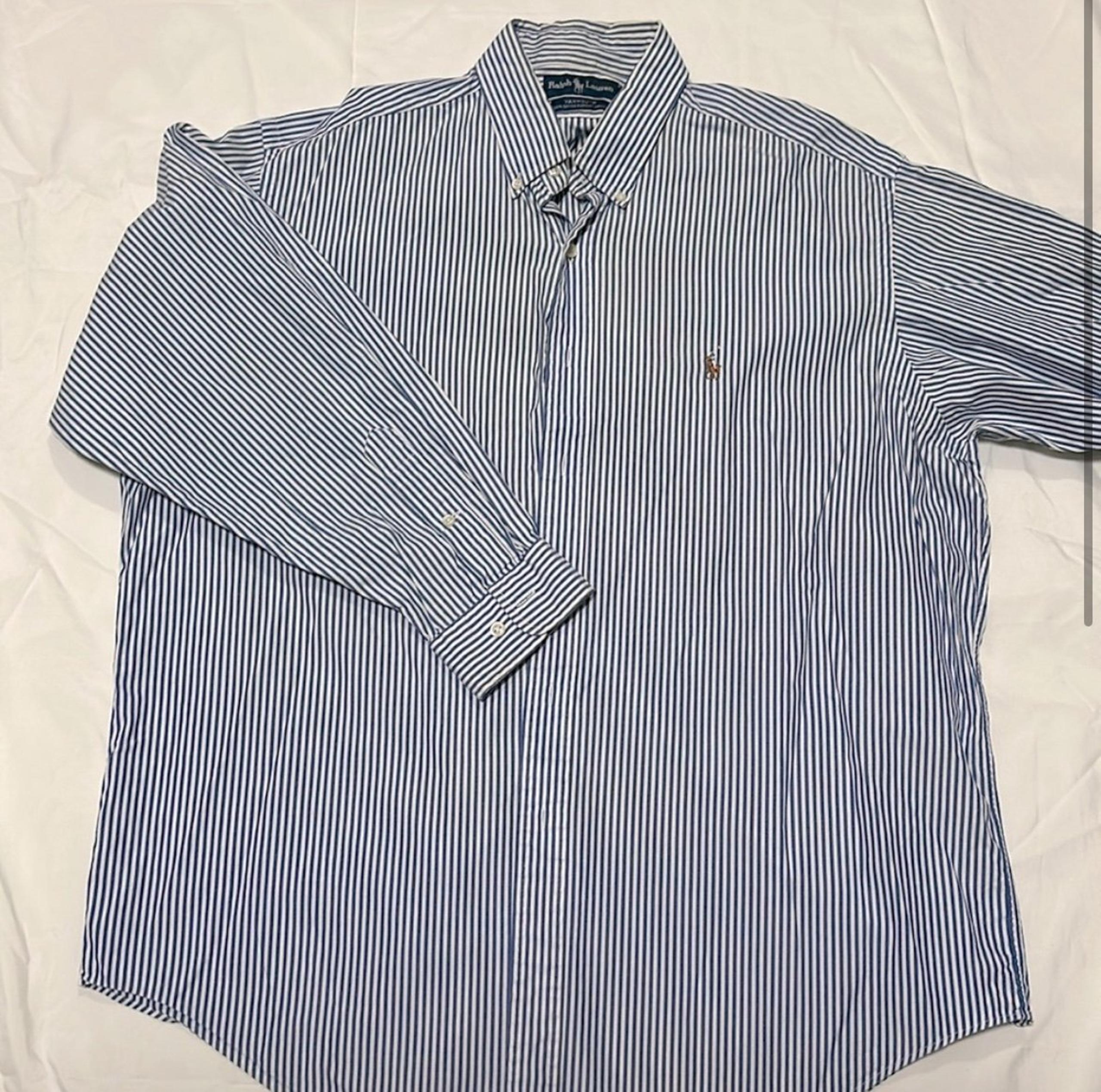 Ralph Lauren Yarmouth Men’s Striped Oxford Shirt - 100% Cotton