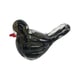 Murano Venetian Art Glass Hand Blown Bird Sculpture Black Amethyst Gold Flecks