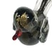 Murano Venetian Art Glass Hand Blown Bird Sculpture Black Amethyst Gold Flecks