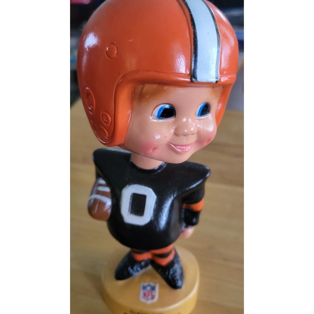 Vintage 1975 Cleveland Browns Bobble Head Realistic Face Head Nodder 7.5''