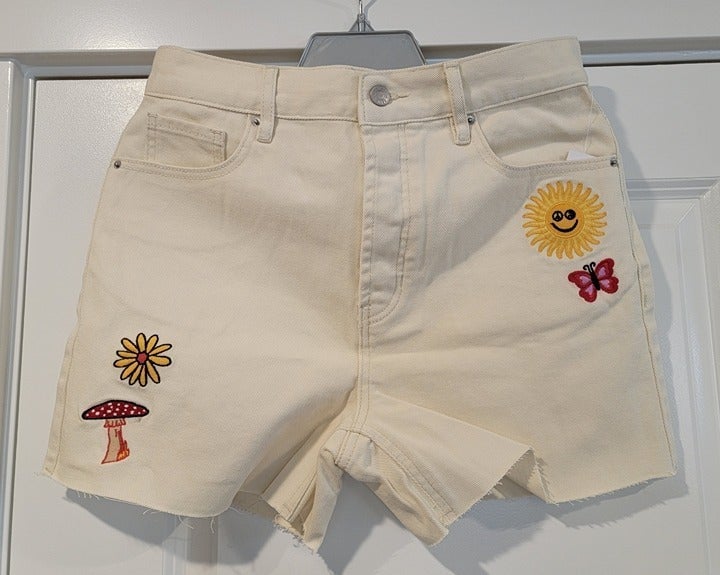 *Size 27* PacSun Embroidered Girlfriend Denim Shorts - Brand New! LAST ONE