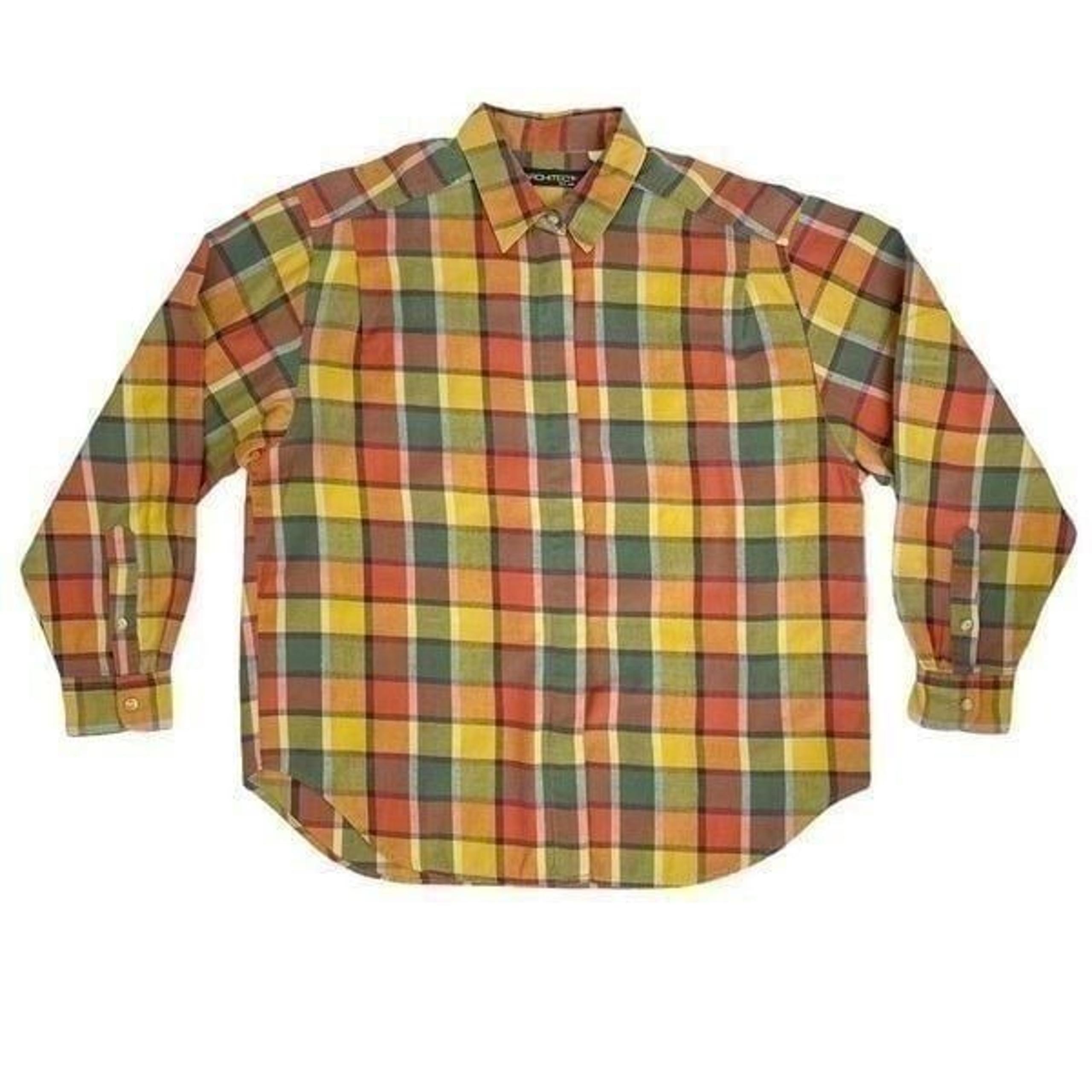 Vintage 90s Architect Flannel Long Sleeve Plaid Shirt