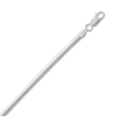3mm Domed Omega Necklace SEG00war3900