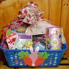 JUMBO UNICORN HAPPY EASTER EGG BASKET