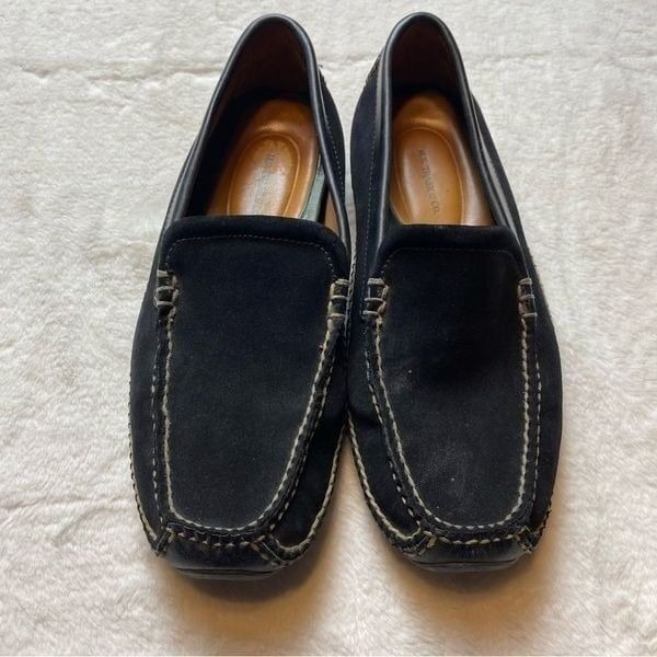 H.S. Trask & Co Black Suede and Leather Vibram Driving Shoes Size 10M