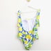 NEW! Kenny Flowers Watercolors The Positano Gold Rings Swimsuit Yellow L