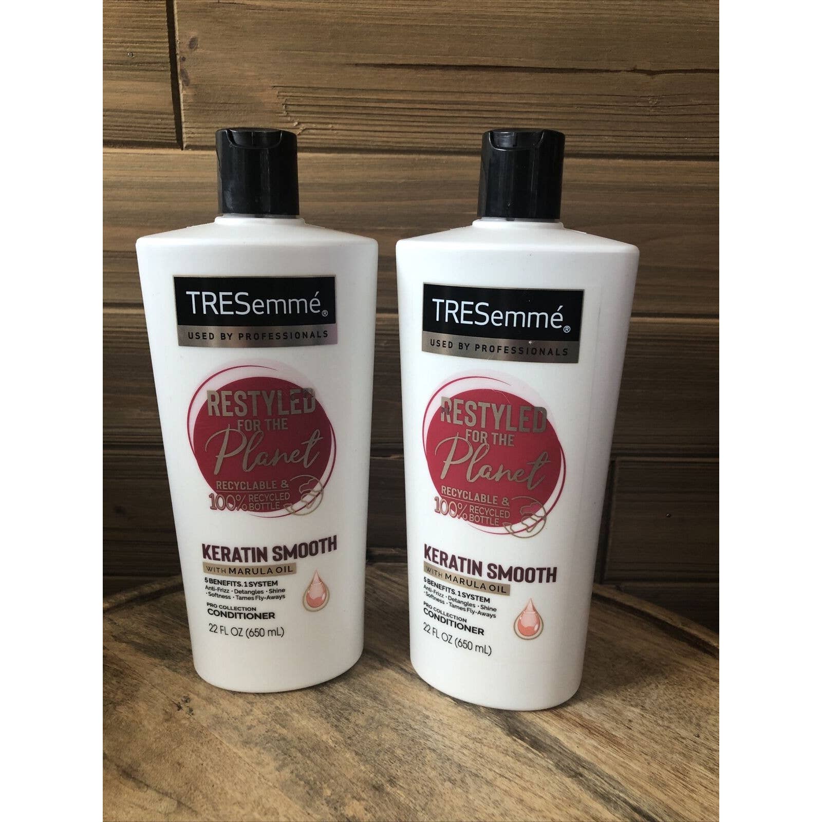 Lot of 2 Tresemme Restyled for the Planet Keratin Smooth Conditioner 22 oz each
