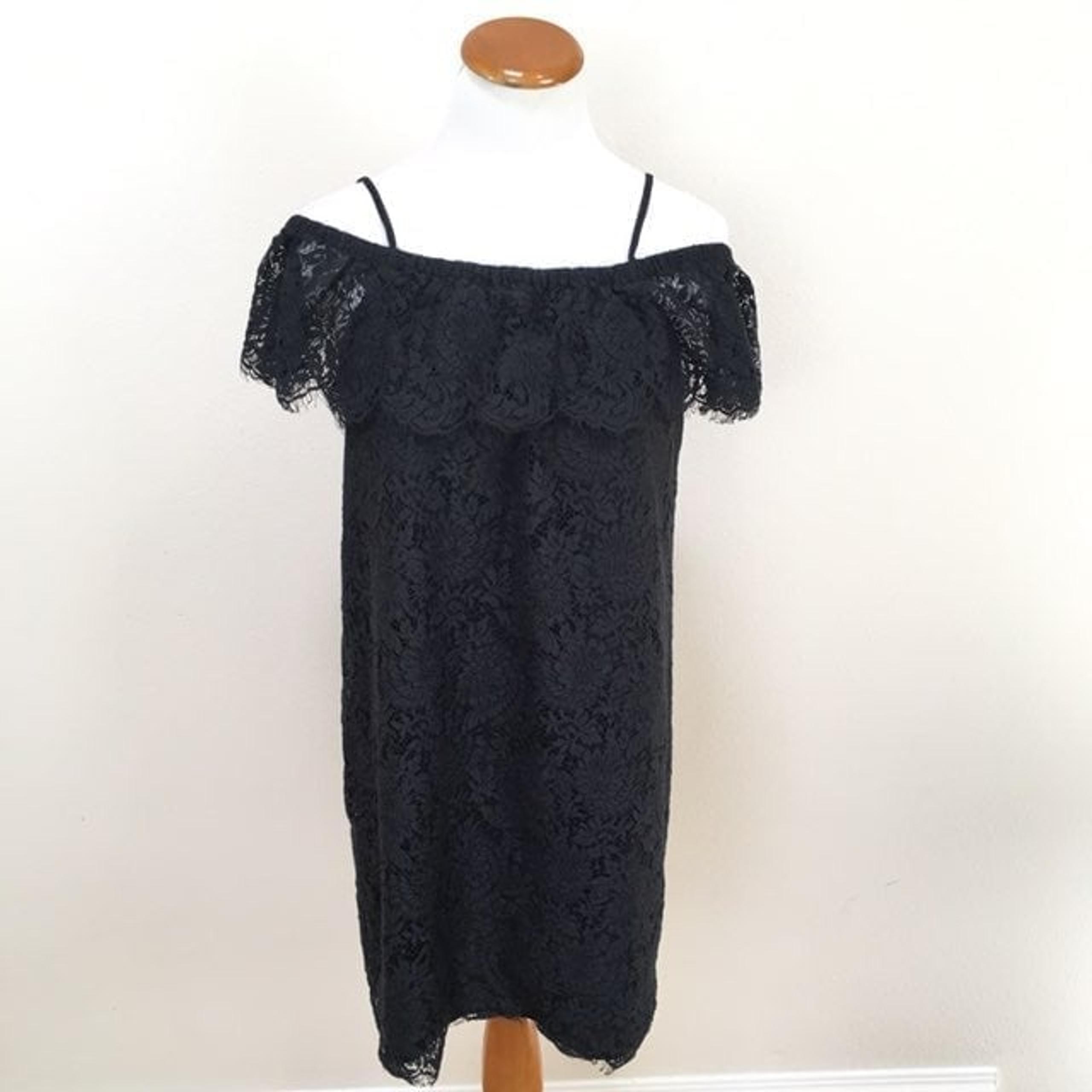 Madewell Black Off-The-Shoulder Dress