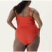 NWT Andie Women's The Amalfi One Piece Smooth Swimsuit Cherry Red Size XXXL