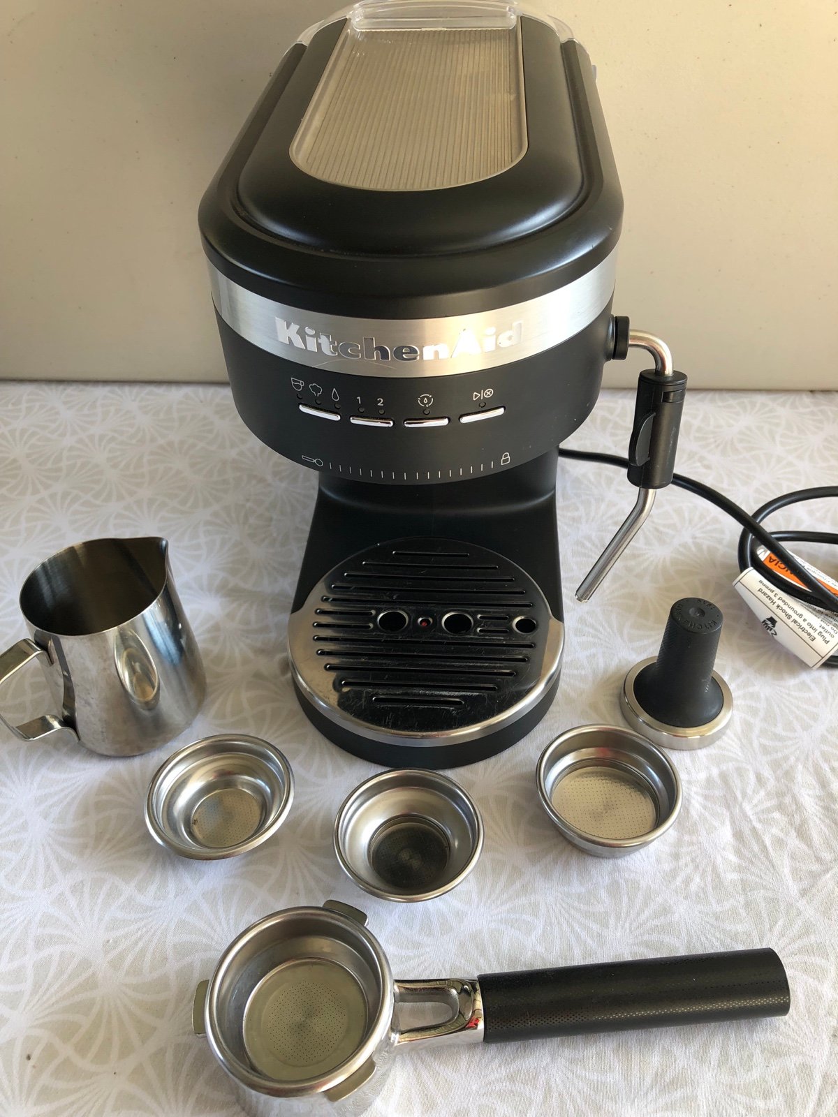 KitchenAid - Semi-Automatic Espresso Machine - Matte Black Model:KES6403BM