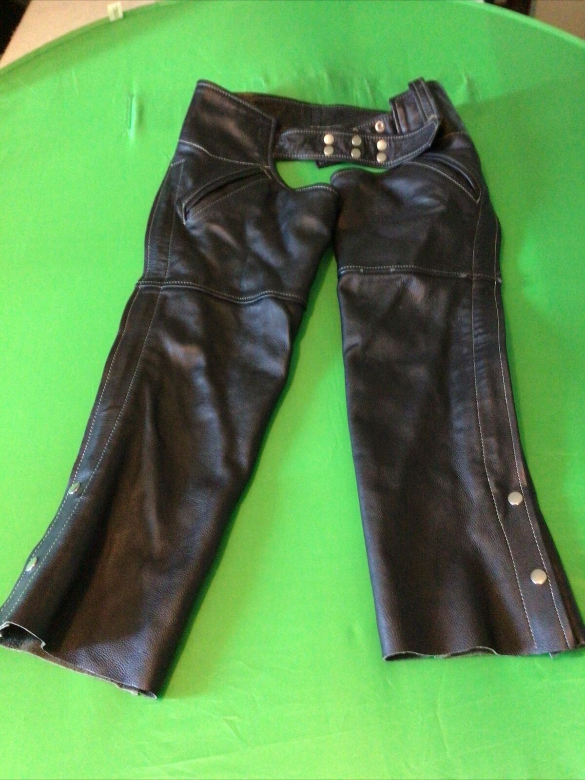 VintagePAPA’S Leather Motorcycle Chaps Leather Size S