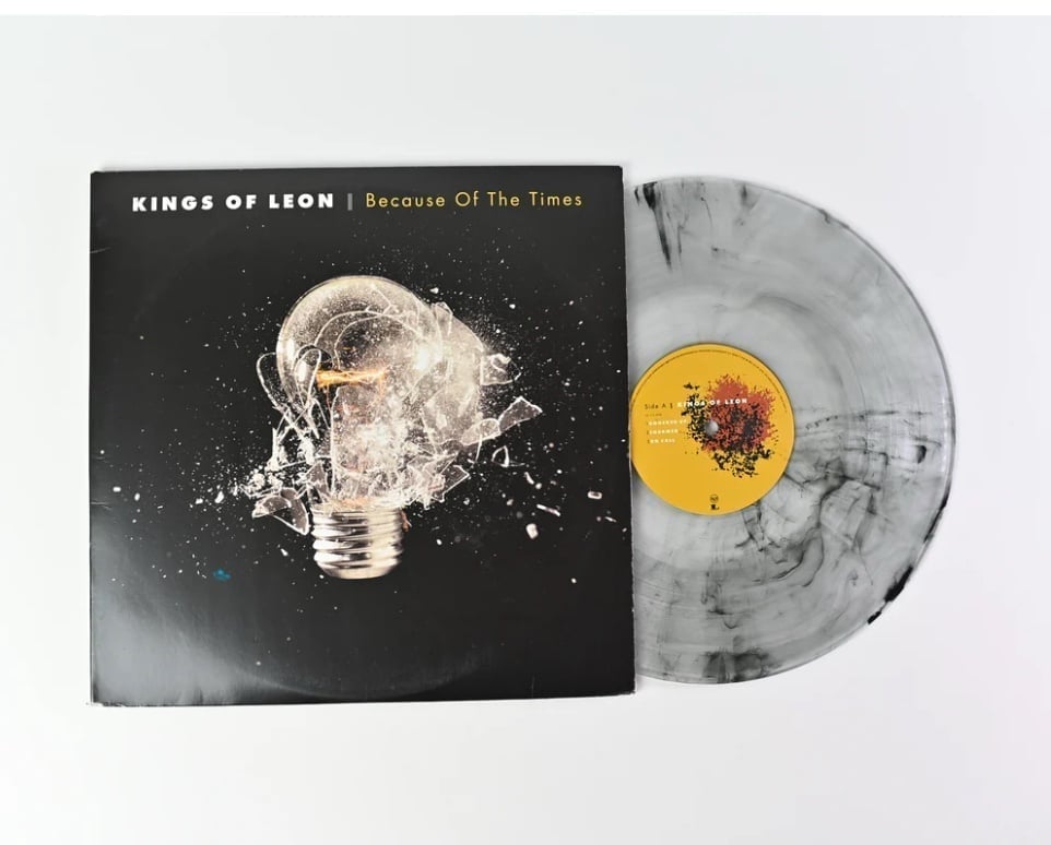 Kings Of Leon Because Of The Times # 864/1,000 FYE Smokey White Swirl Color