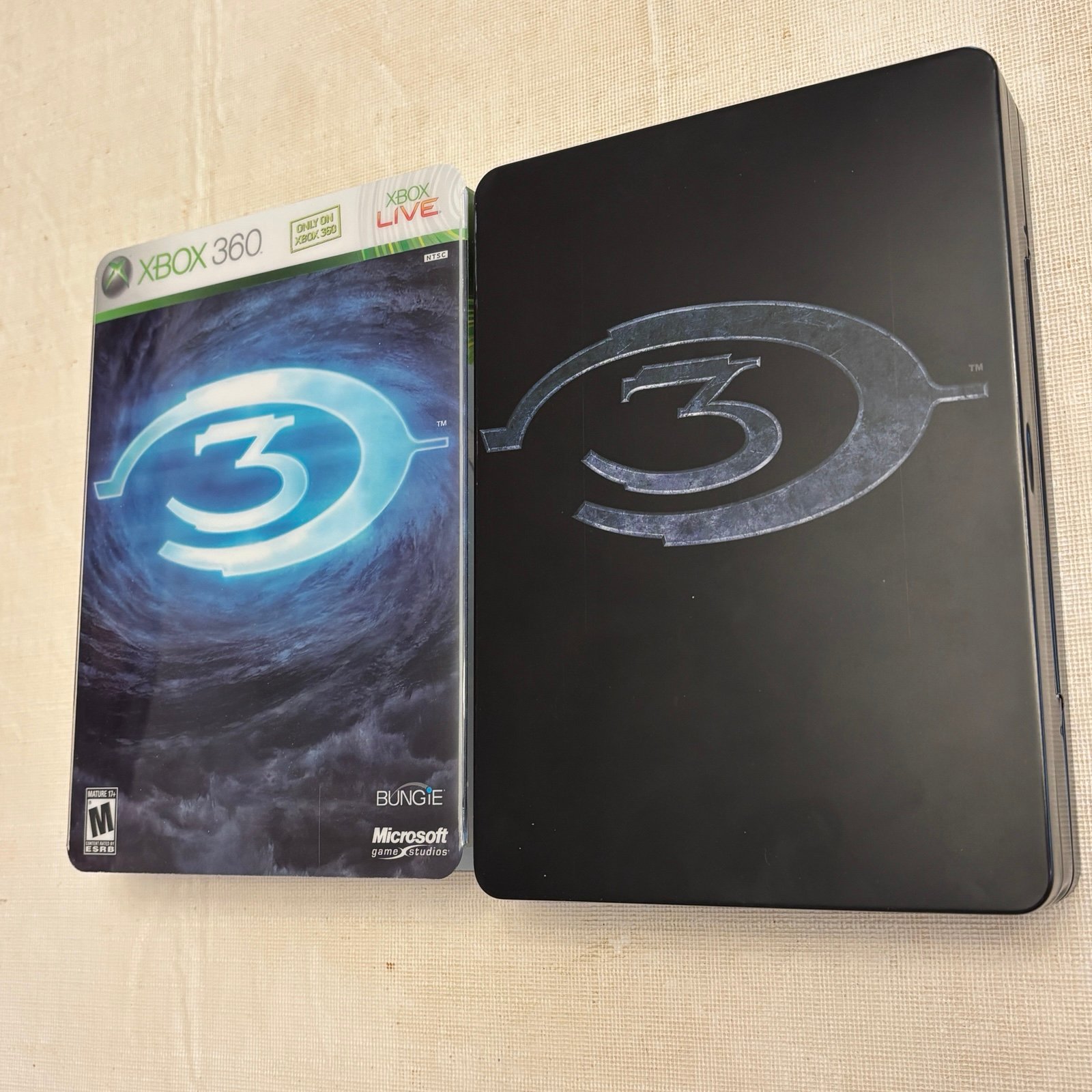 Halo 3 Xbox 360 Limited Edition Steelbook Slip Cover & Accessories NO GAME