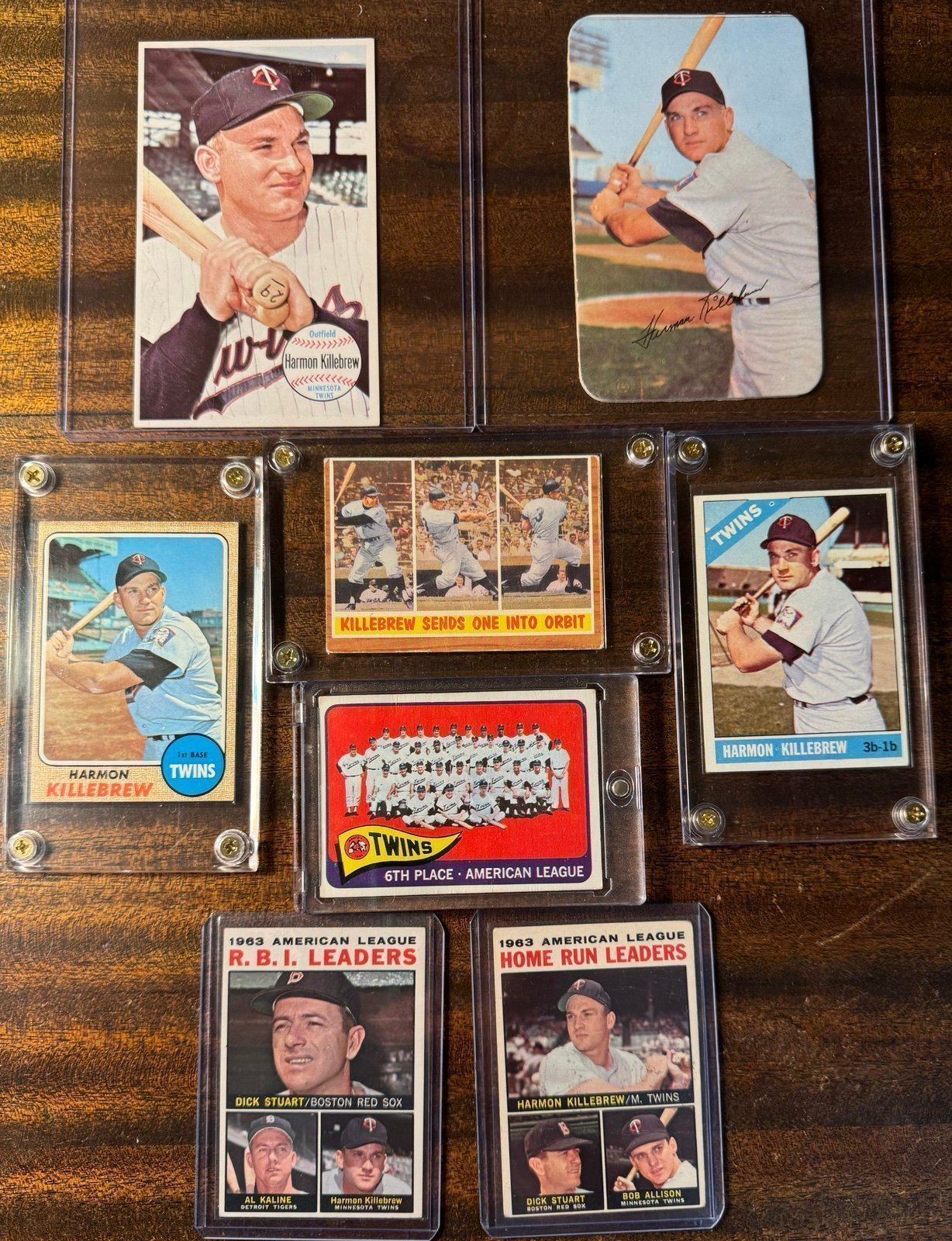 HARMON KILLEBREW TOPPS BASEBALL CARD LOT 1962 1964 1965 1966 1968 TWINS MLB HOF