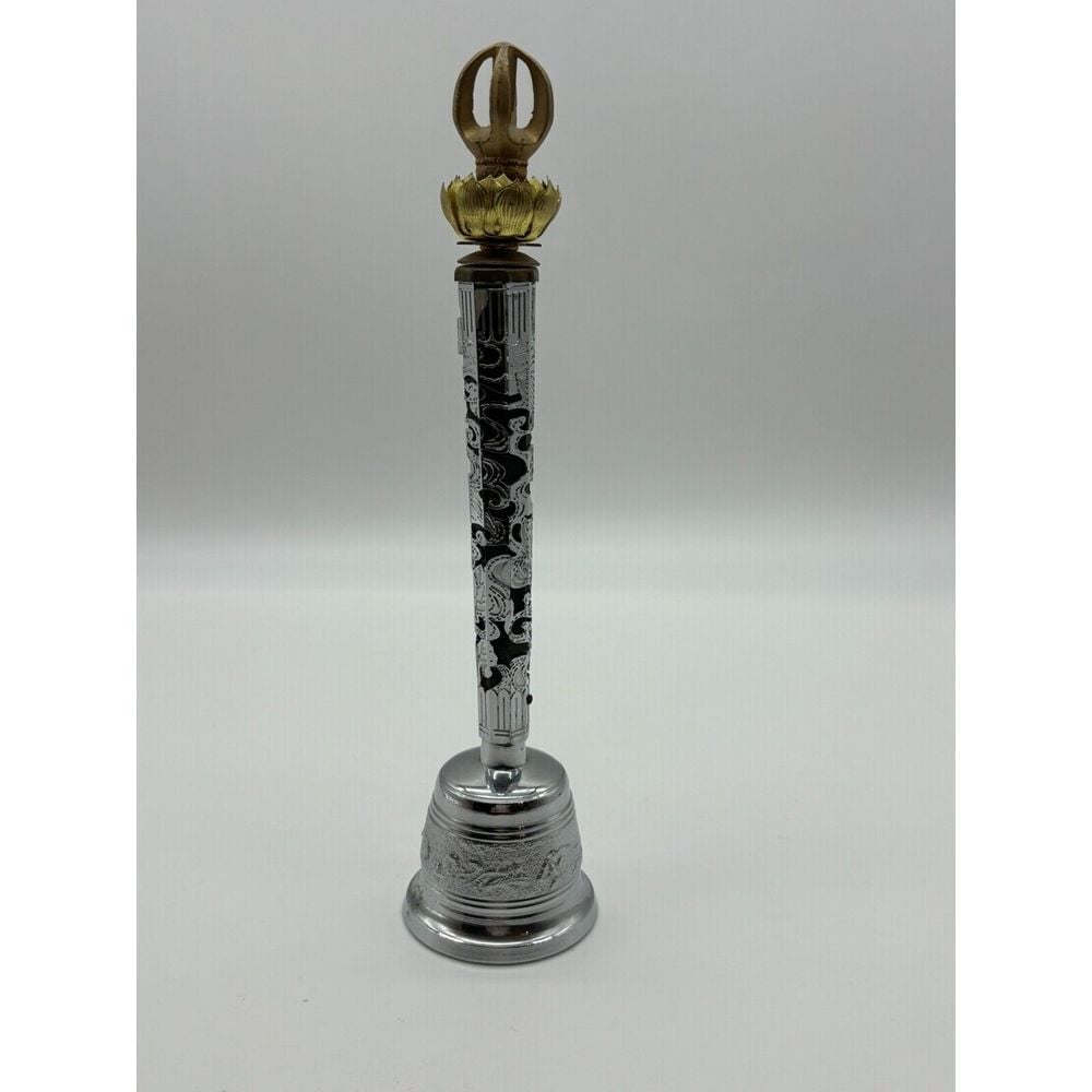 Vintage Japanese Temple Buddhist Prayer Vajra Dorje Handbell Made In Japan