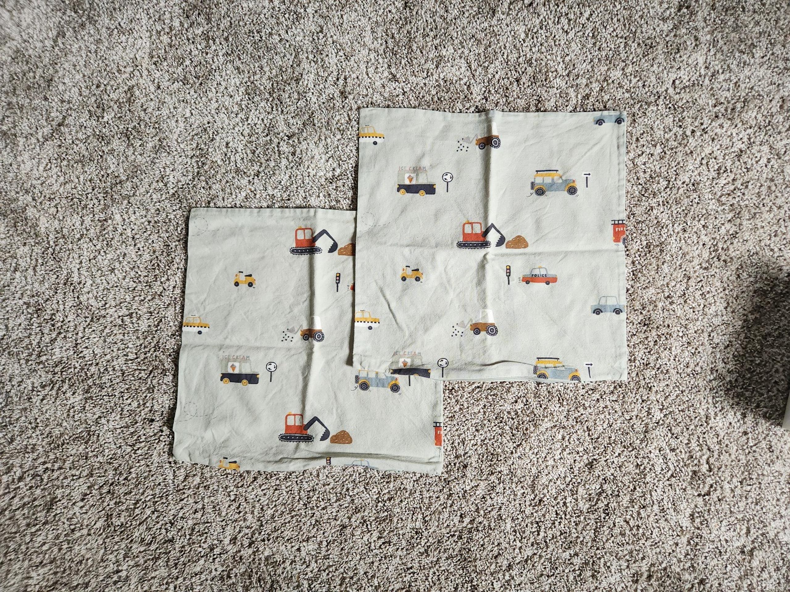 H&M Vehicle Construction Print Cotton Pillow Covers