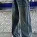 Retro Washed Gradient Wide-Leg Straight Pants Loose Casual School Style Long Jea