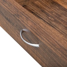 The desk side the wooden bedside table | for the office