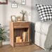 The desk side the wooden bedside table | for the office