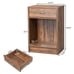 The desk side the wooden bedside table | for the office