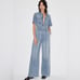 ZARA ZW FULL LENGTH DENIM JUMPSUIT