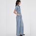 ZARA ZW FULL LENGTH DENIM JUMPSUIT