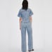 ZARA ZW FULL LENGTH DENIM JUMPSUIT