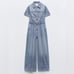 ZARA ZW FULL LENGTH DENIM JUMPSUIT