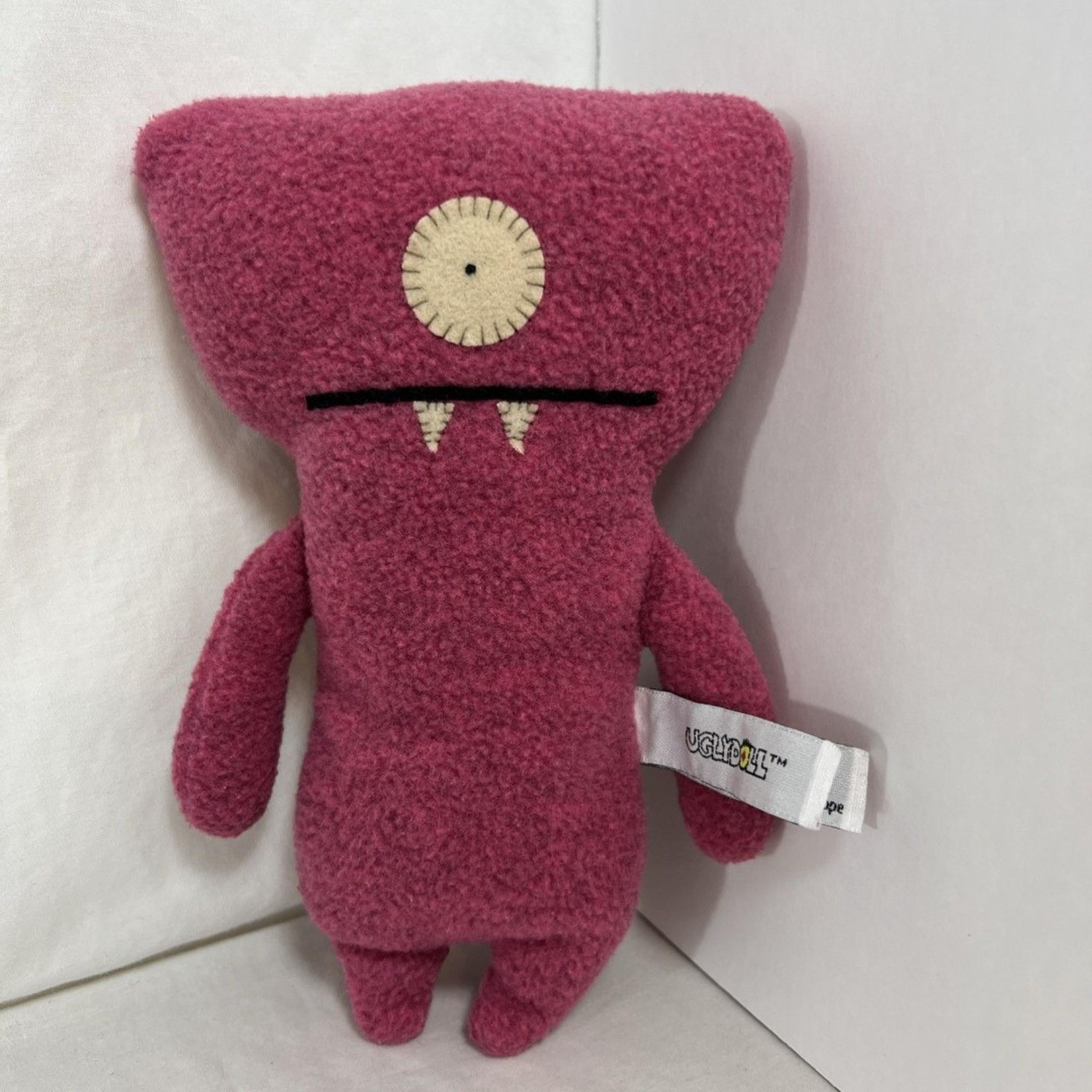 2005  Uglydoll  Ugly Doll  Burgundy  Plush  Stuffed Animal Toy   One Eye