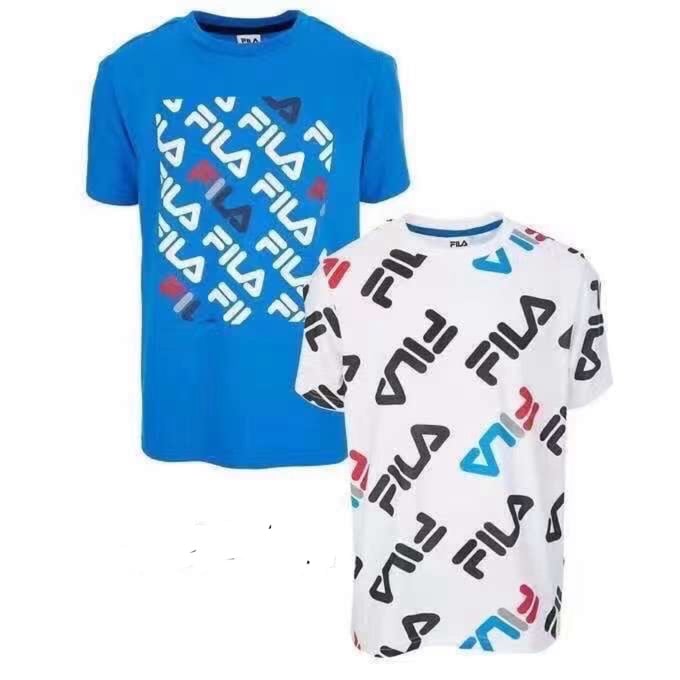 NWT Fila Youth Blue and White Graphic T-Shirts