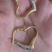 Heart hoop earrings